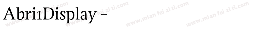 Abri1Display 字体转换
